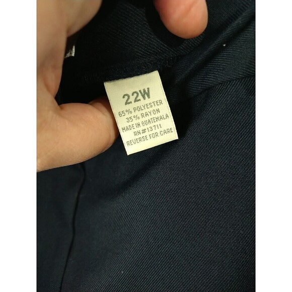 Lord Taylor Blue Pleated Straight Pocket Stretch Waist Pants. Size 22W - Picture 7 of 13